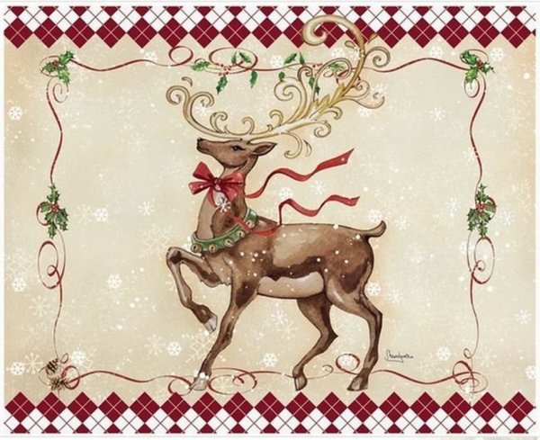 Новогодние принты для декупажа