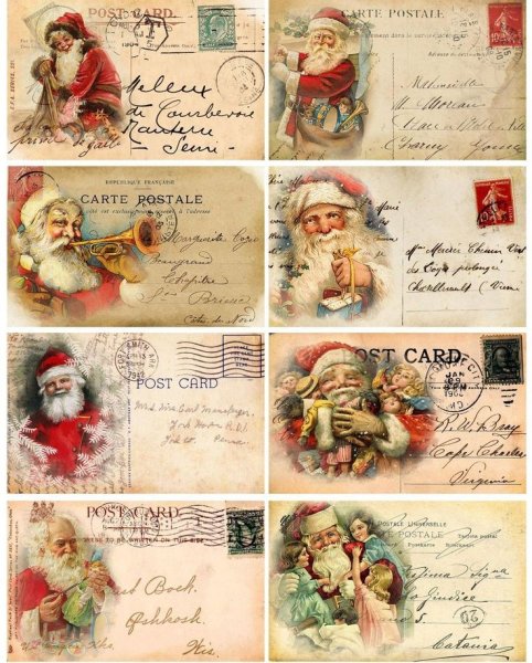 Винтажные ярлычки новогодние