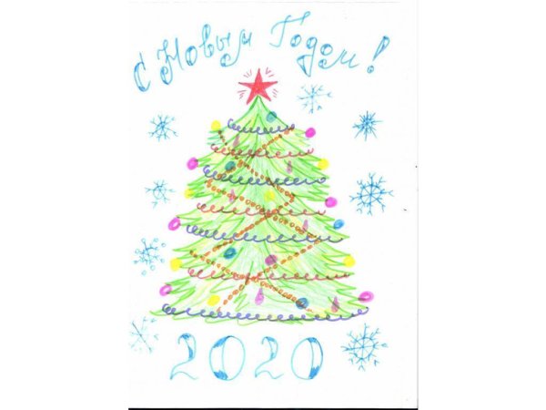 Открытка на новый год своими руками рисунок