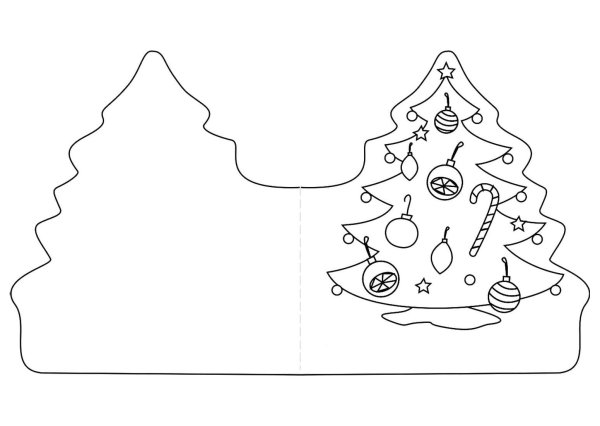 Елочка раскраска