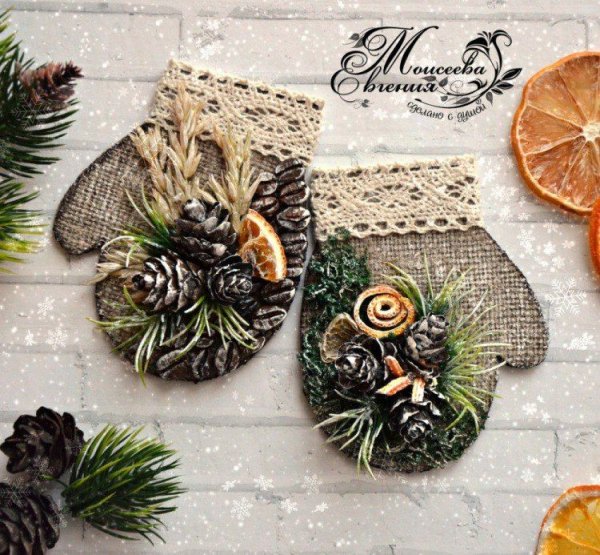 Новогодние поделки в эко стиле