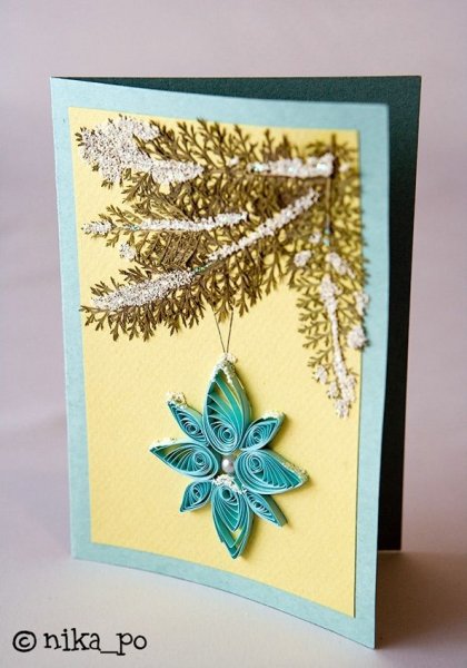 Новогодняя открытка своими руками