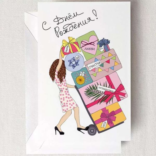 Стильные открытки с днем рождения