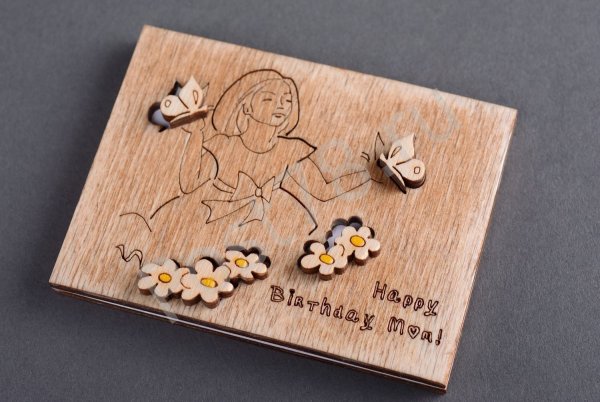 Открытки из дерева