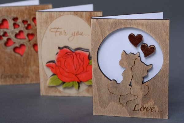 Открытки из дерева