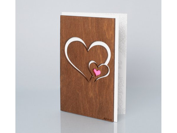 Оригинальные деревянные открытки