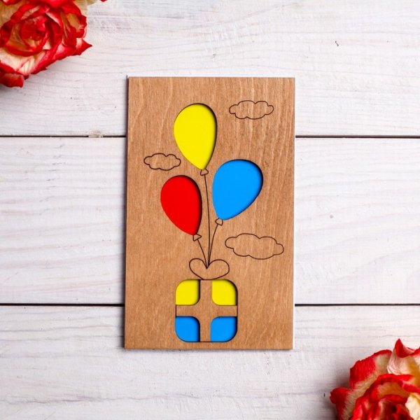 Деревянные открытки с деревом