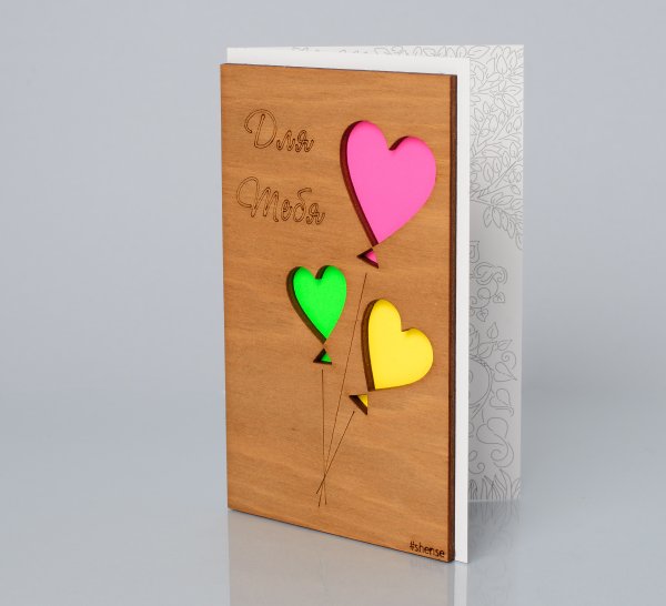 Деревянные открытки ручной