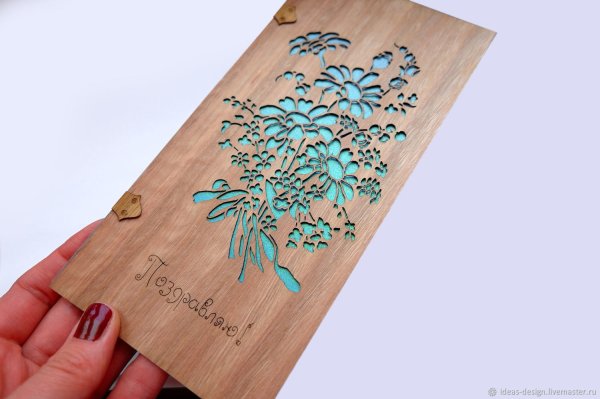 Деревянные открытки с деревом