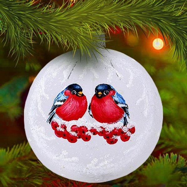 Открытка "Снегири"