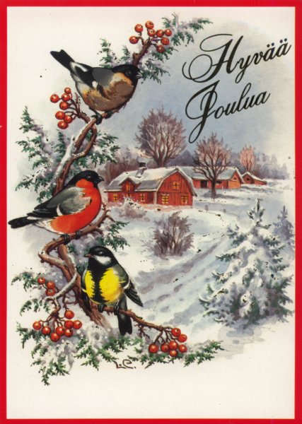 Новогодние открытки с птичками