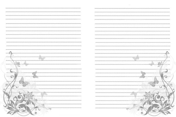 Разлинованный лист а4 в линейку