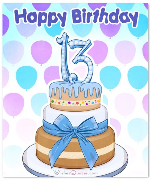 Happy Birthday 13. Для мальчика