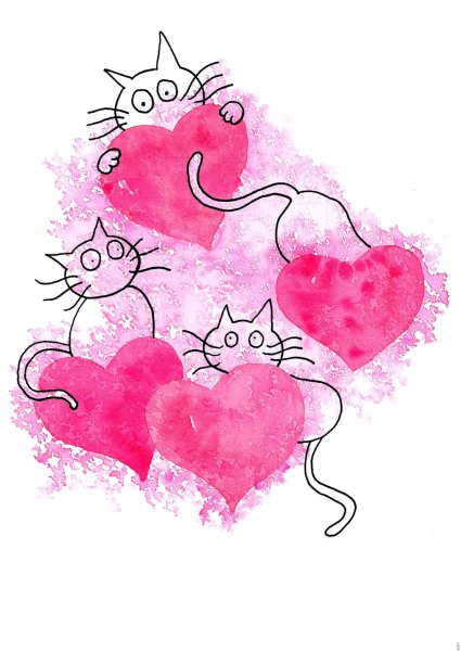 Валентинки с котиками