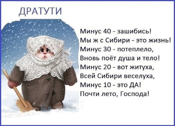 Смешные стихи про холод