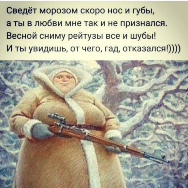 Зимний юмор в картинках