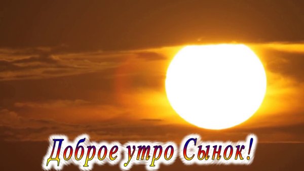 Доброе утро сын