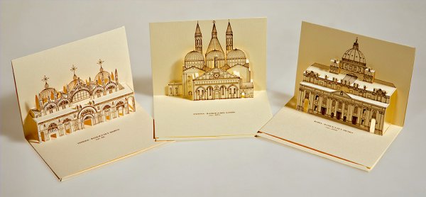 Храм объемная открытка