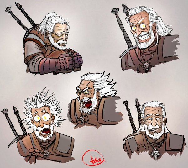 Геральт и Ривии арт