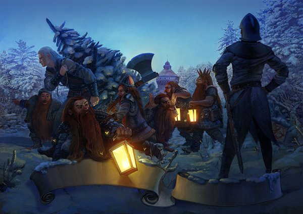 Ведьмак новогодние арты