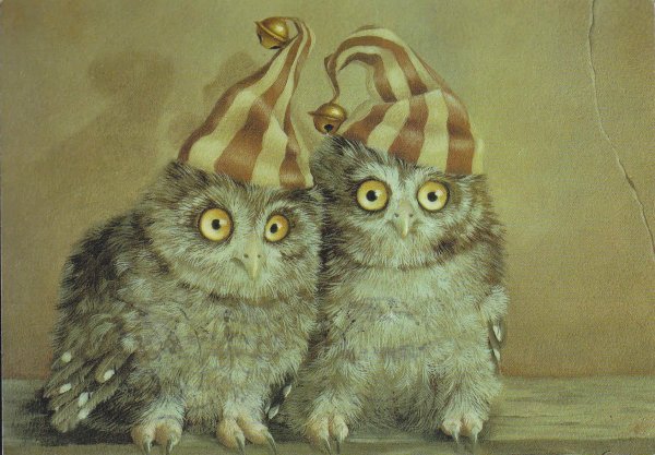 Смешная Сова живопись