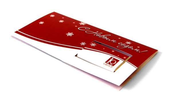 Визитка со сгибом