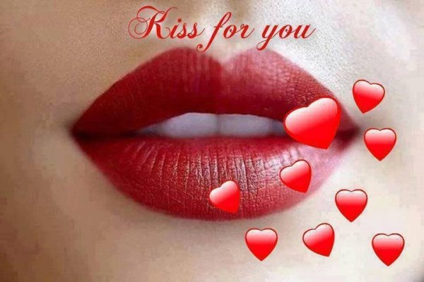 Открытка с поцелуем мужчине