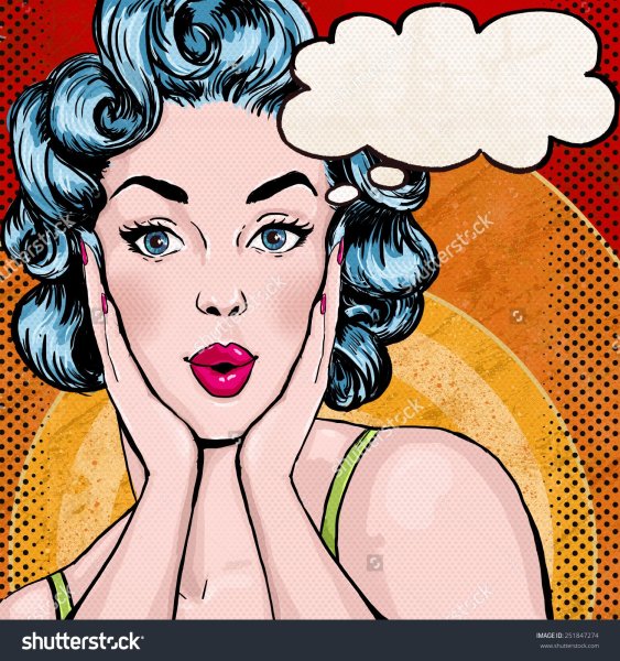 Иллюстрации в стиле поп-арт