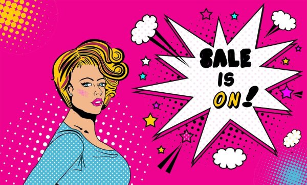 Поп арт скидки