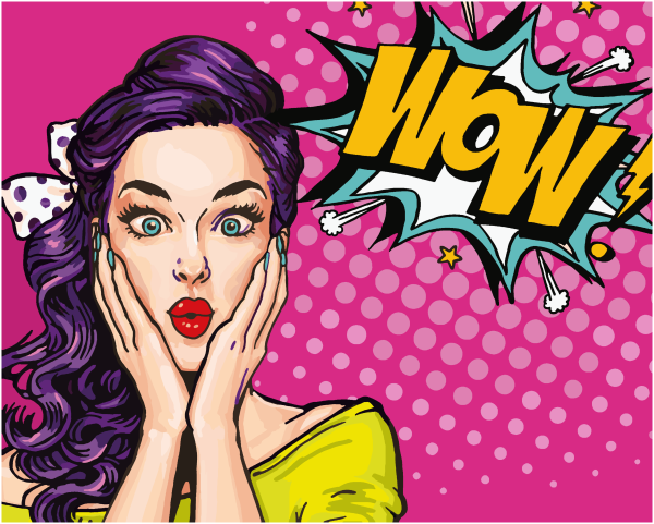 Поп арт девушка