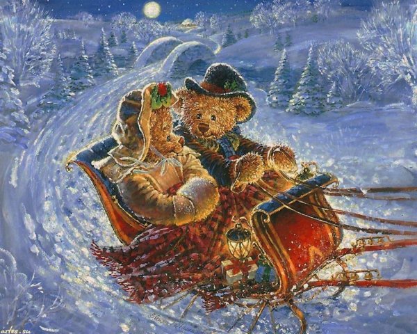 Художник Стюарт Шервуд Рождество