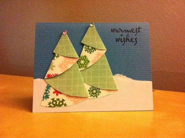 Новогодняя открытка к новому году своими руками