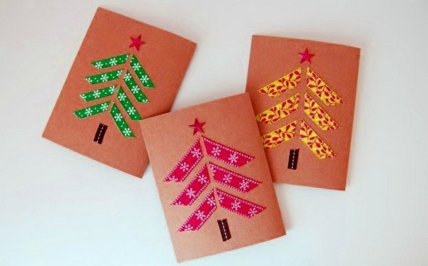Простые новогодние открытки