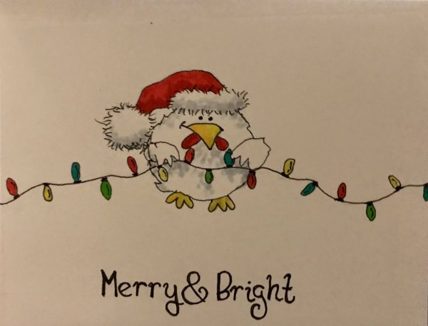 Новогодние открытки акварелью с надписями