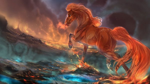 Огнегривый конь Славянский