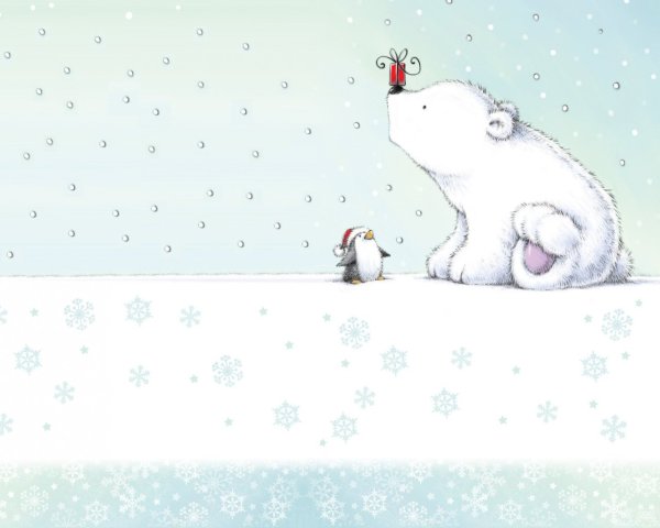 Милые новогодние фоны