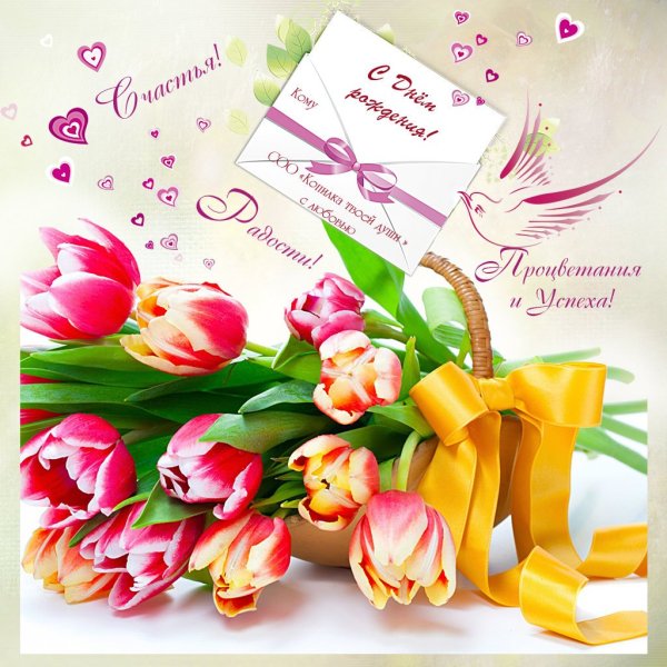 С днём рождения женщине колл