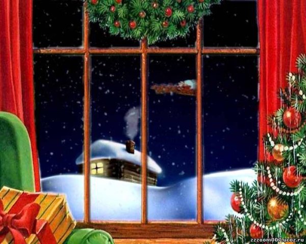Новогодняя заставка с хештег новогодние окна
