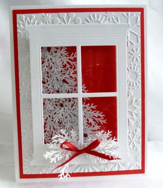 Новогоднее панно в виде окна