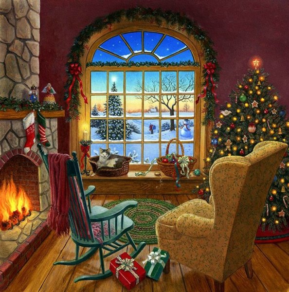 Новогоднее панно в рамке