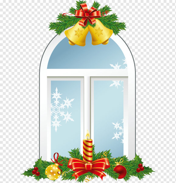 Новогодний пейзаж из окна