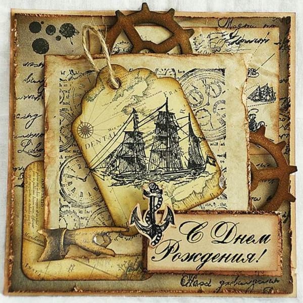 Открытка в деловом стиле