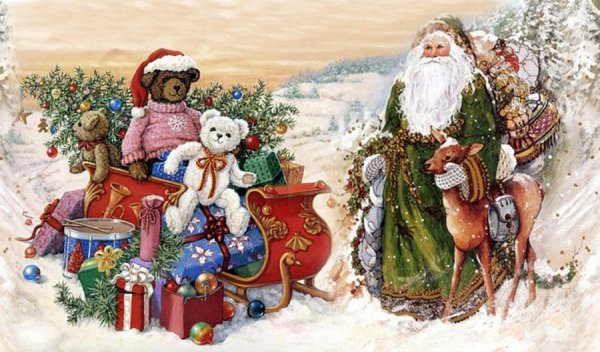 Дед Мороз для декупажа