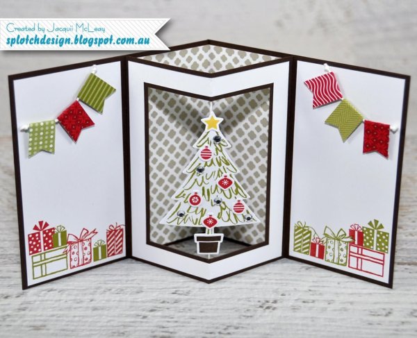 Объемная Новогодняя открытка