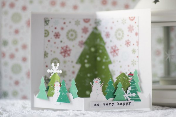 Открытка на новый год раскладная