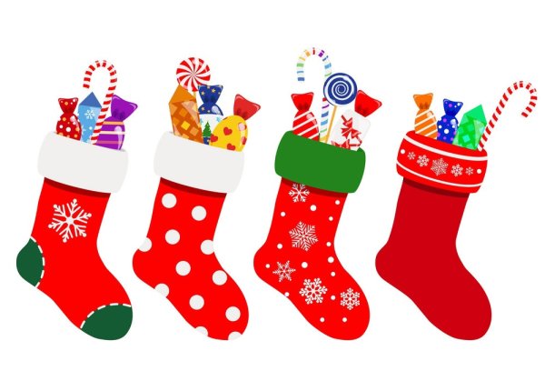 Новогодние носки для вырезания