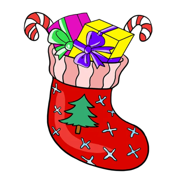 Новогодние носки печать