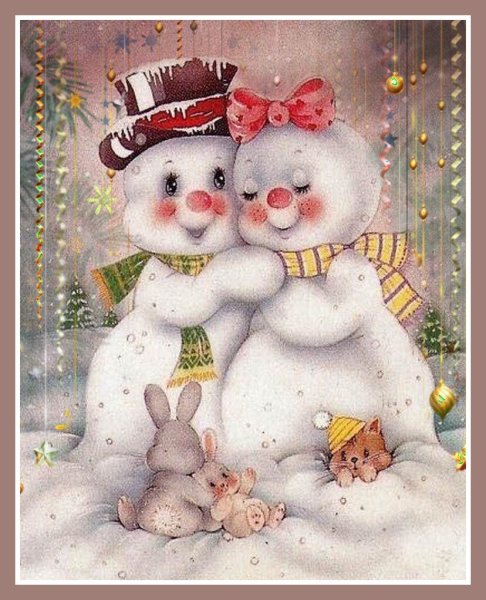 Влюбленные Снеговики