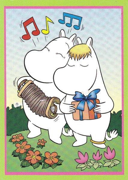 Аткрытка с Муми тролями