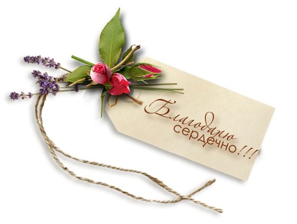 Стильная открытка спасибо